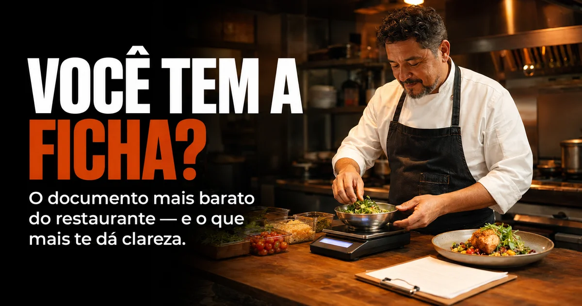 Capa do artigo: Como elaborar a ficha técnica dos seus pratos (passo a passo, com exemplo pronto)