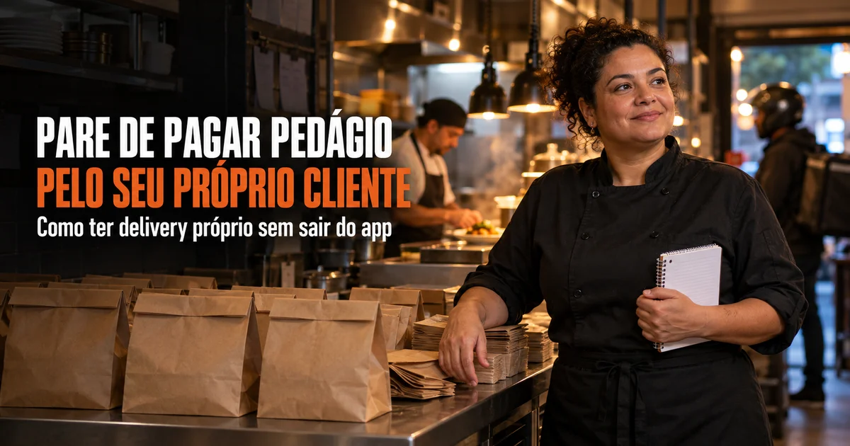 Capa do artigo: Delivery próprio: como parar de pagar comissão pelo cliente que já é seu (sem sair do app)