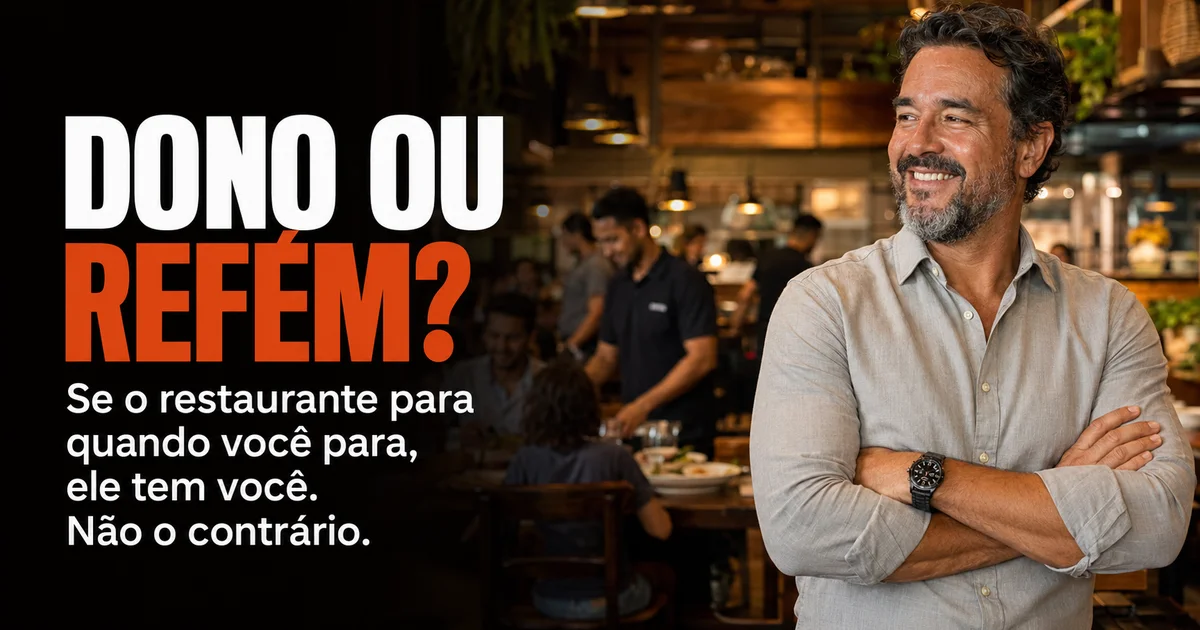 Capa do artigo: O dono refém: por que o seu restaurante para quando você para (e como sair desse ciclo)